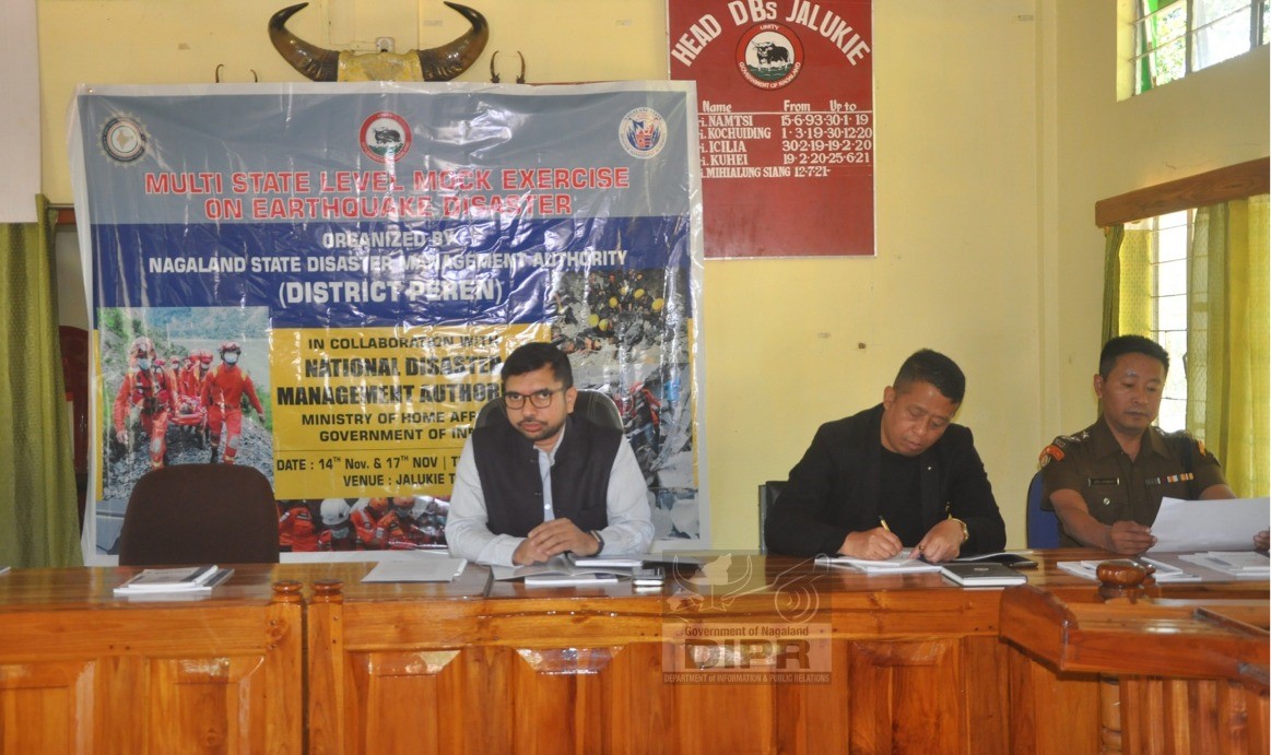 TABLETOP EXERCISE ON EARTHQUAKE SCENARIO HELD AT JALUKIE DIPR